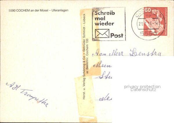 Cochem Mosel Uferanlagen Brücke Fahrgastschiff – Bild 2