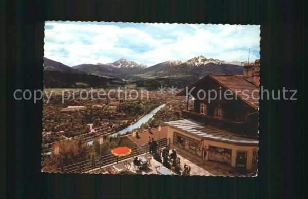 Innsbruck Blick von der Hungerburg gegen Serles