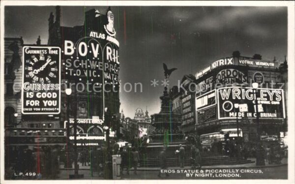 London Eros Statue and Piccadilly Circus by Ni