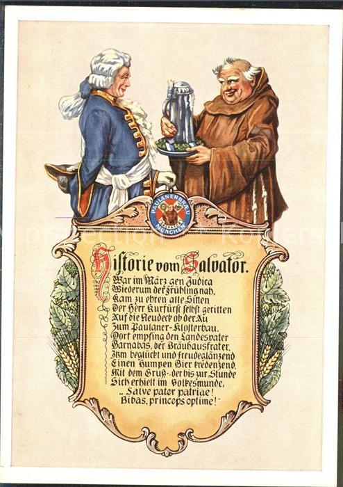 Muenchen Salvator Thomas Bräu Abt mit Masskrug
