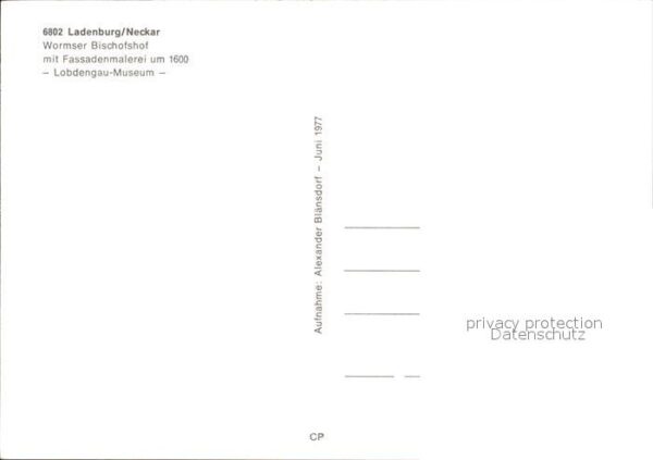 Ladenburg Wormser Bischofshof Fassadenmalerei Lob – Bild 2