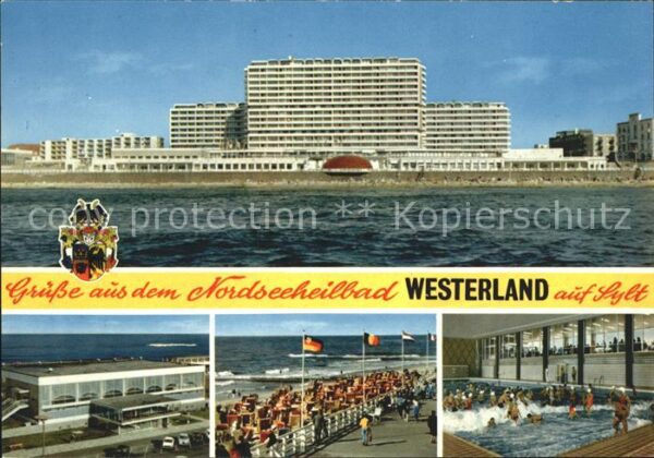 Westerland Sylt Hotelanlagen am Strand Wellenbad Nordse