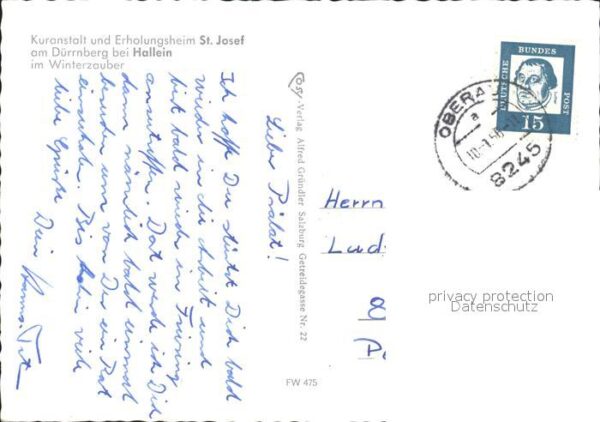 Hallein Kuranstalt Erholungsheim St Josef am Dü – Bild 2