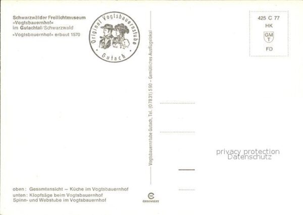 Gutach Schwarzwald Schwarzwälder Freilichtmuseum Vogtsbaue – Bild 2