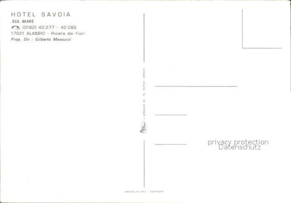 ALASSIO Savona Liguria IT Hotel Savoia Restaurant Strand – Bild 2