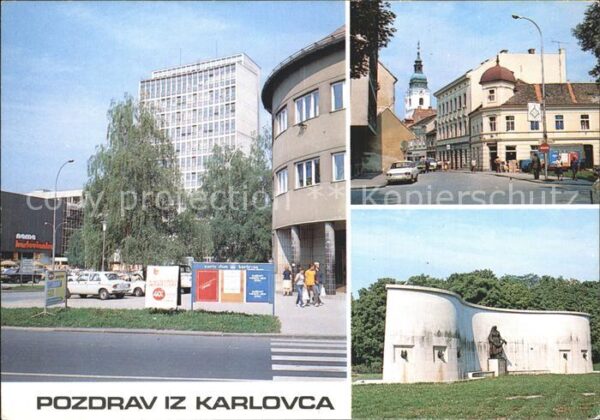 Karlovac Strassenpartie Hochhaus Denkmal