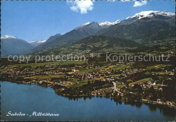 Seeboden Millstaettersee Alpenpanorama Fliegeraufnahme