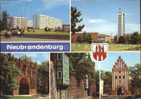 Neubrandenburg Neubauten Leninstrasse Karl Marx Platz