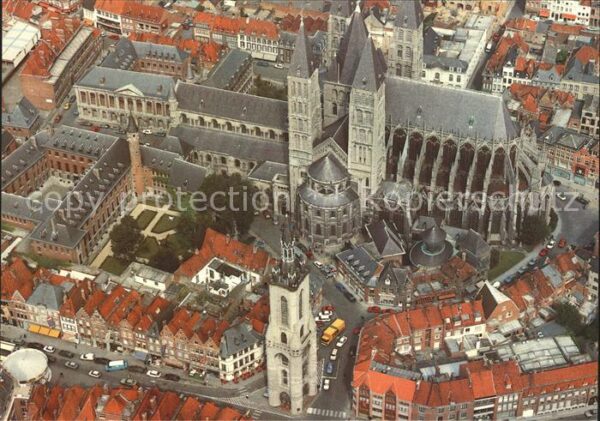 Tournai Hainaut Cathedrale vue aerienne