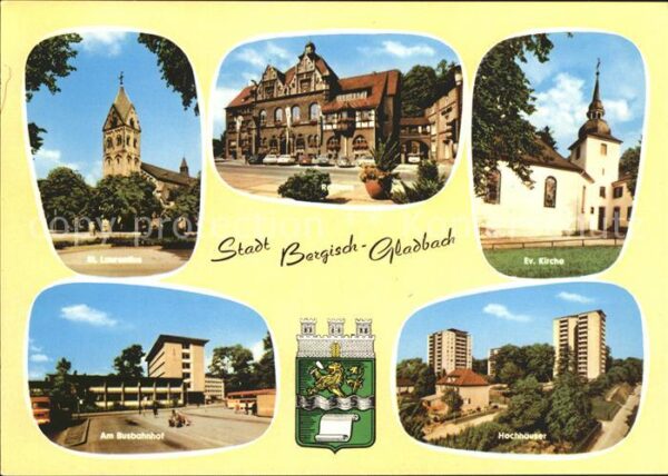 Bergisch Gladbach St Laurentius Kirche Rathaus Busbahnhof