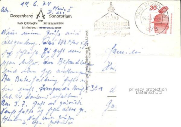 Bad Kissingen Deegenberg Sanatorium – Bild 2