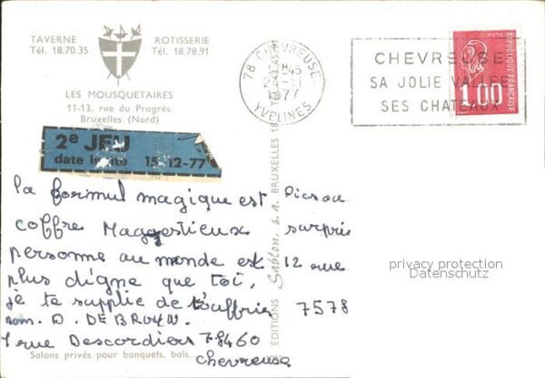 Bruxelles Bruessel Taverne Rotisserie Les Mousquetaires – Bild 2