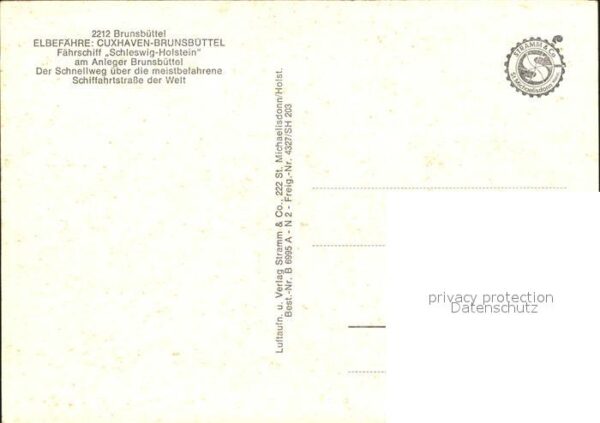 Brunsbuettel Elbefähre Fährschiff Schleswig Holstein – Bild 2