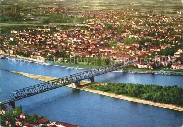 Neuwied Rhein Rheinbrücke Fliegeraufnahme