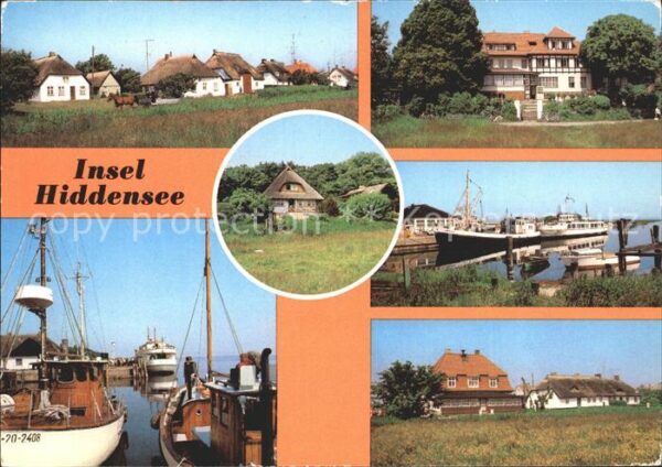 Insel Hiddensee Vitte Kloster Fischerhäuser Hafen HO Ga