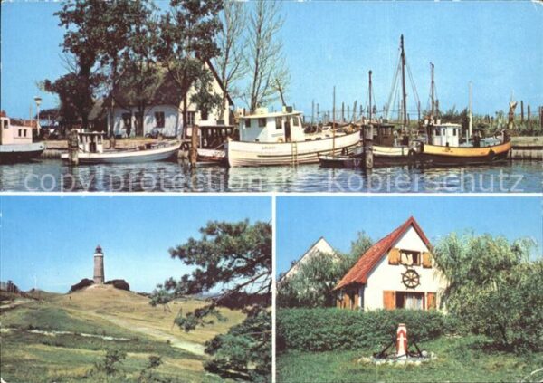 Insel Hiddensee Neuendorf Hafen Kloster Leuchtturm Seem
