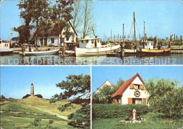 Insel Hiddensee Neuendorf Hafen Kloster Leuchtturm Seem