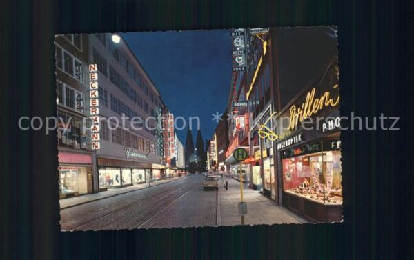 Bremen Obernstrasse bei Nacht