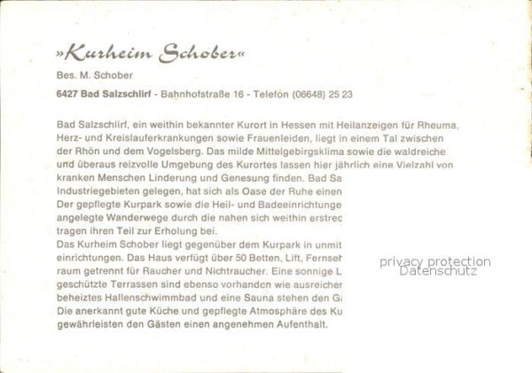 Bad Salzschlirf Kurheim Schober Restaurant Hallenbad – Bild 2