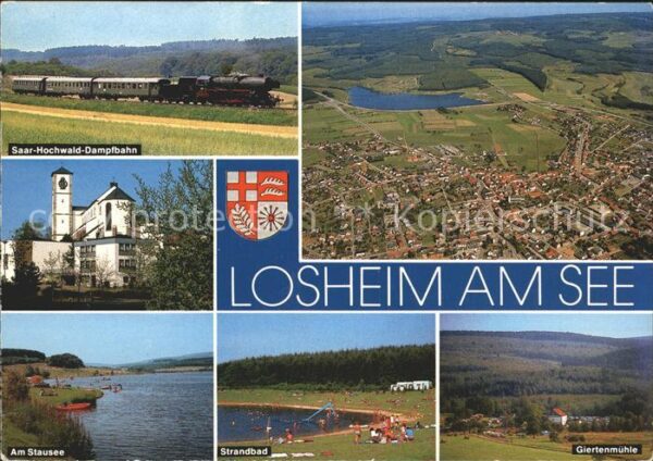 Losheim See Saar Hochwald Dampfbahn Stausee Strandb