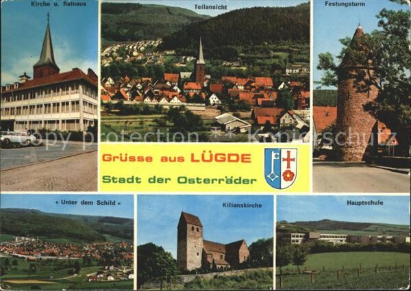 Luegde Stadt der Osterräder Festungsturm Schul