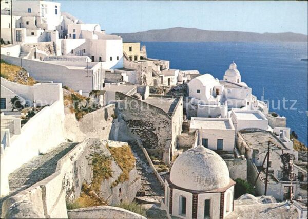 Santorin Thira Thera Blick aufs Meer