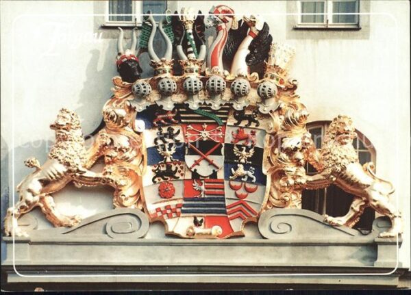 Hartenfels Schloss Hartenfels Barockes Wappen über
