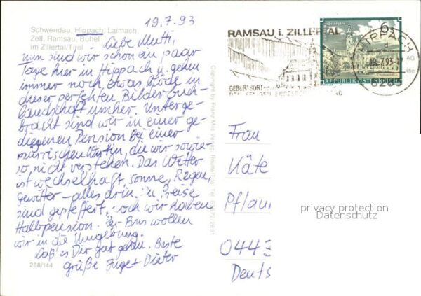 Ramsau Zillertal Panorama mit Schwendau Hippach Laimach – Bild 2