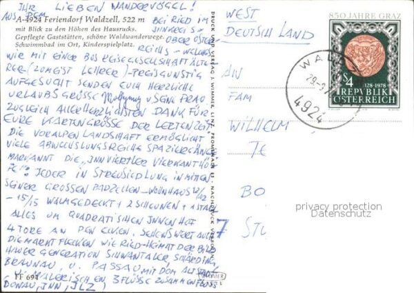 Waldzell Oberoesterreich Panorama mit Hausruck Gaststätte Gedenk – Bild 2