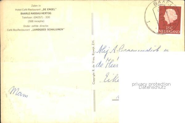 Baarle Nassau Hotel Cafe Restaurant De Engel Gastraum – Bild 2