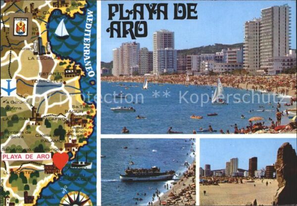 Playa de Aro Cataluna Strand Hotels Landkarte