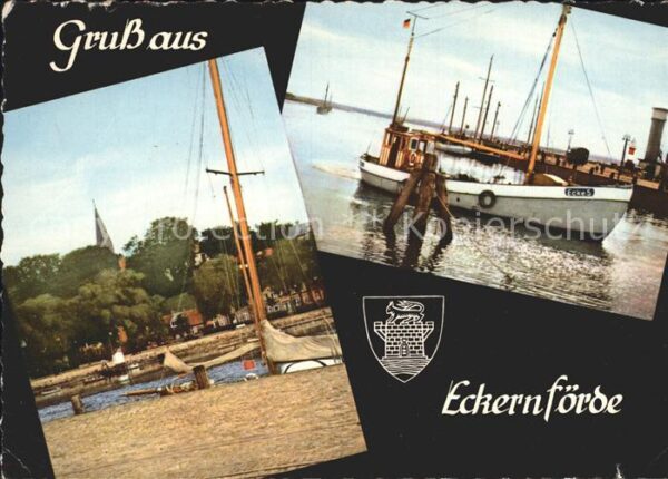 Eckernfoerde Hafen Fischkutter Wappen