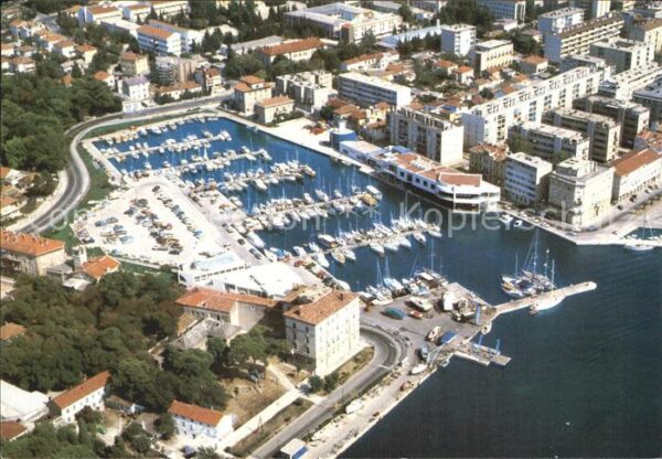 Zadar Zadra Zara Hafen Fliegeraufnahme