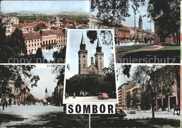 Sombor Panorama Ortsansichten Kirche