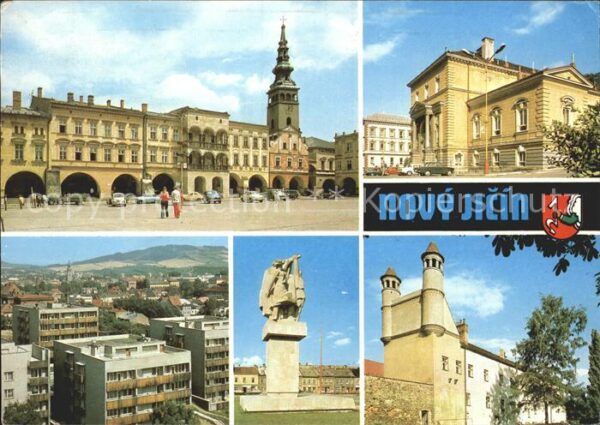 Novy Jicin Neutitschein Namesti Divadlo a ONV Pohled na mesto P