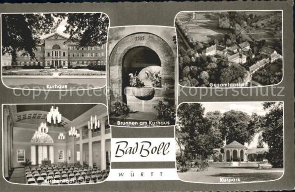 Bad Boll Kurhaus Brunnen Kurpark Kirchensaal