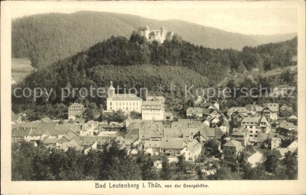 Bad Leutenberg Blick von der Georgshöhe Schloss