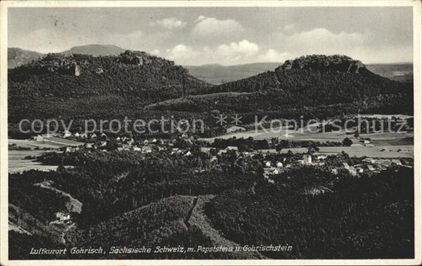 Gohrisch Panorama Luftkurort Papststein und Gohr