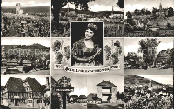 Deidesheim Burg Panorama Teilansichten Weinkönigin