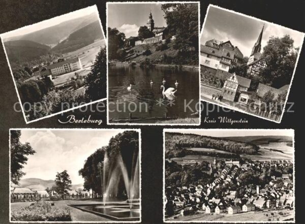 Berleburg Bad Schwanenteich Wittgenstein Fontäne Tota
