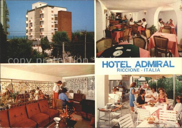 Riccione Hotel Admiral Gastraum Terrasse Klavier