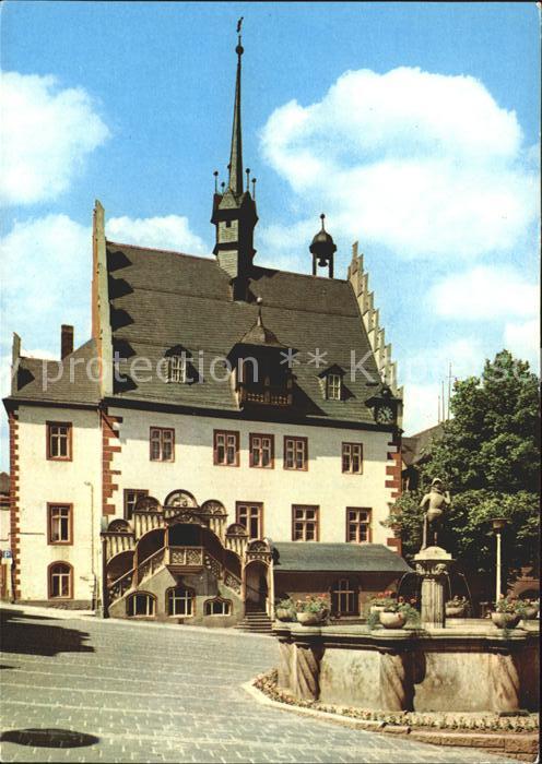 Poessneck Rathaus Brunnen