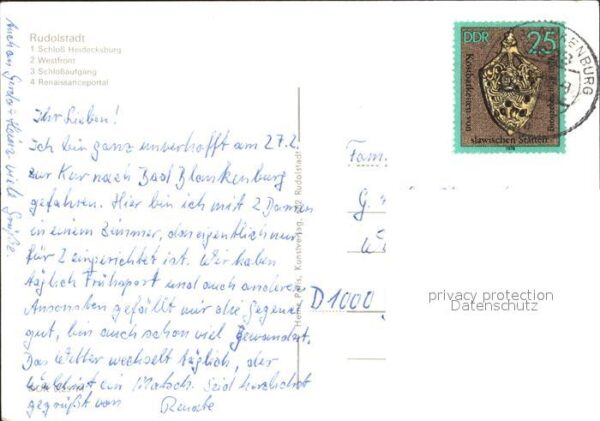 Rudolstadt Schloss Heidecksburg Westfront Schlossa – Bild 2