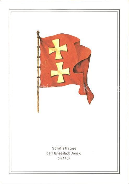 Danzig Westpreussen Schiffsflagge der Hansestadt bis 1457