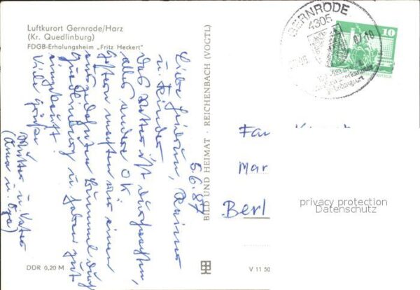 Gernrode Harz FDGB Erholungsheim Fritz Heckert – Bild 2