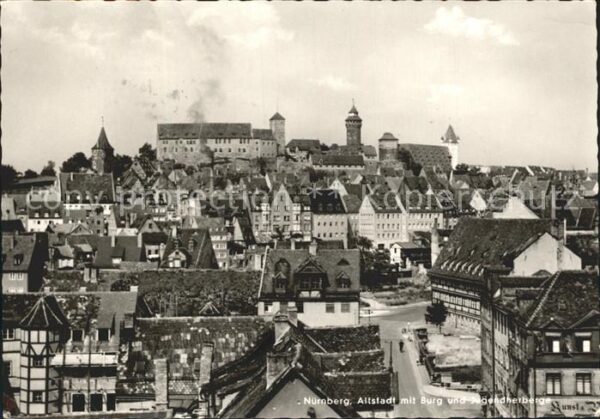 Nuernberg Altstadt mit Burg und Jugendherberge Ba