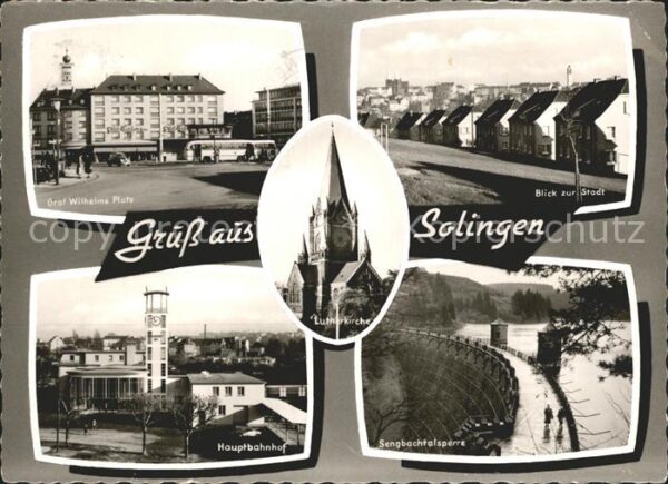 Solingen Graf Wilhelm Platz Stadtblick Hauptbahn