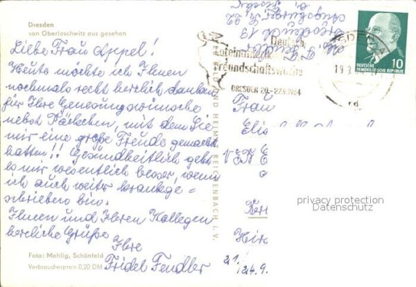Dresden von Oberloschwitz gesehen Elbe Brücke – Bild 2