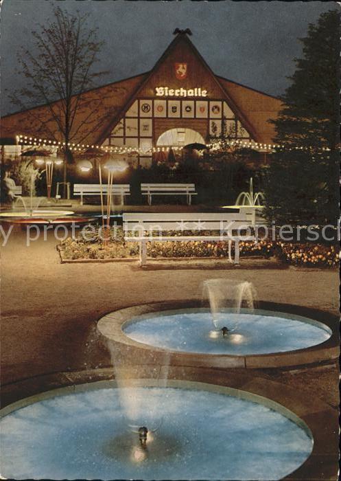 Dortmund Bierhalle Springbrunnen Nächtliche Brun