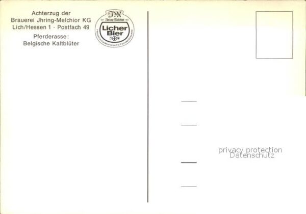 Bier Brauerei-Pferdegespann Ihring-Melchior – Bild 2